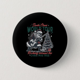 Santa Claus World Tour Rocking Around The Christma 6 Cm Round Badge