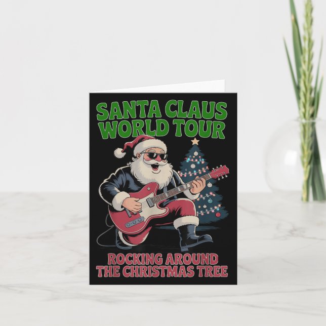 Santa Claus World Tour Rocking Around The Christma Card (Front)