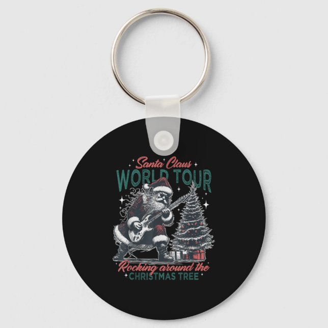 Santa Claus World Tour Rocking Around The Christma Key Ring (Front)
