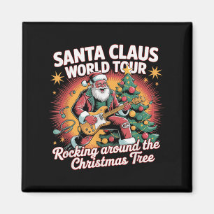 Santa Claus World Tour Rocking Around The Christma Magnet