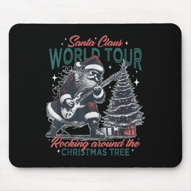 Santa Claus World Tour Rocking Around The Christma Mouse Mat (Front)
