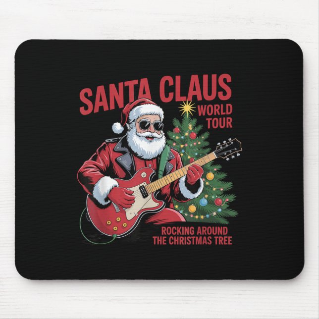 Santa Claus World Tour Rocking Around The Christma Mouse Mat (Front)