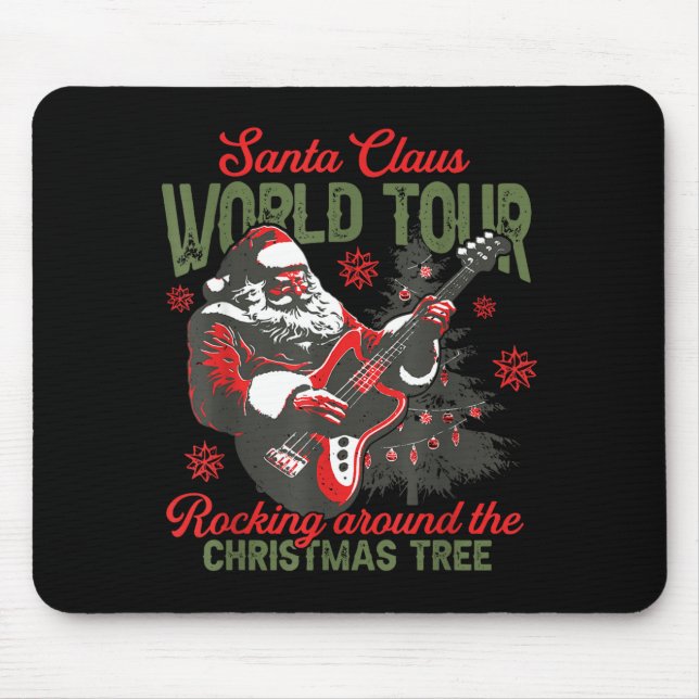 Santa Claus World Tour Rocking Around The Christma Mouse Mat (Front)