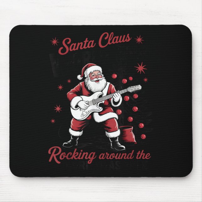 Santa Claus World Tour Rocking Around The Christma Mouse Mat (Front)