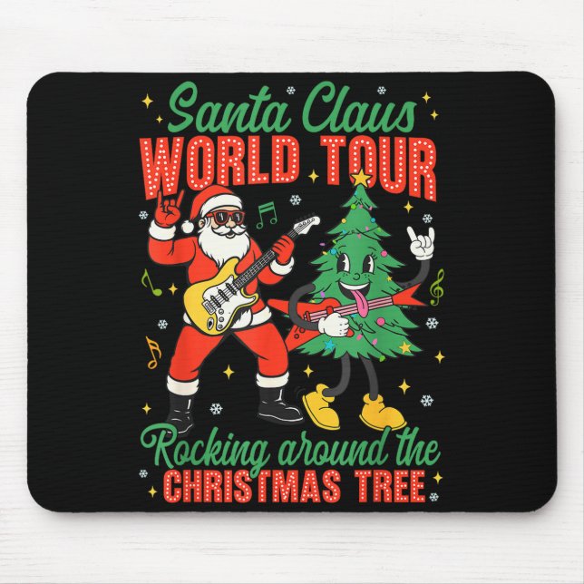 Santa Claus World Tour Rocking Around The Christma Mouse Mat (Front)