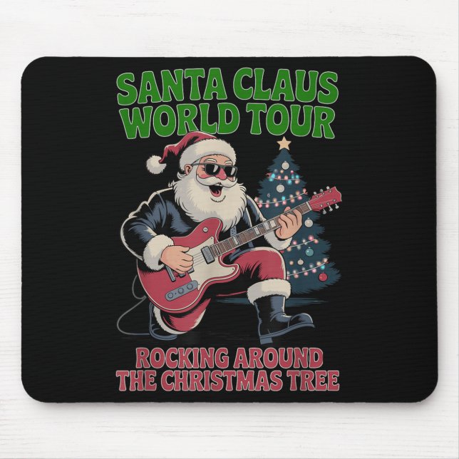 Santa Claus World Tour Rocking Around The Christma Mouse Mat (Front)