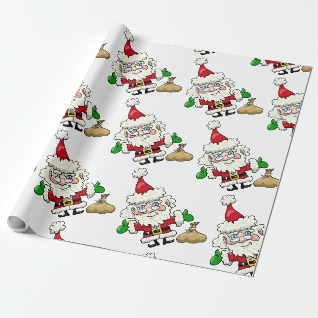 Santa Claus Wrapping Paper (Unrolled)