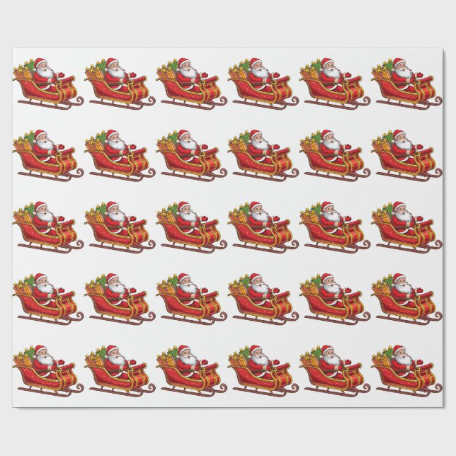 Santa claus wrapping paper (Flat)
