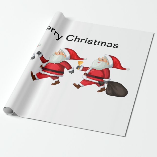 Santa Claus Wrapping Paper (Unrolled)