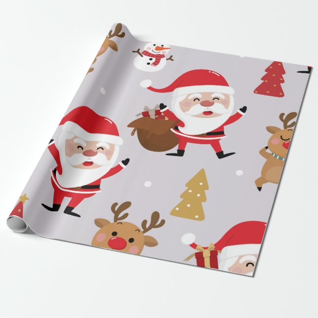 Santa Claus Wrapping Paper (Unrolled)