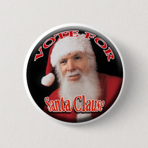 Santa Clause 6 Cm Round Badge
