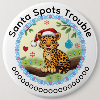 Santa Clause 6 Cm Round Badge