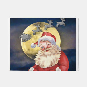 Santa Clause and Reindeer Doormat