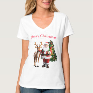 Santa Clause and Rudolf the red-nosed reindeer T-Shirt