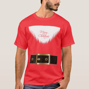 Santa Clause Christmas Suit Costume Women Men Xmas T-Shirt