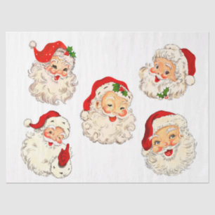 Santa Clause Collage Decoupage Decoupaging Retro Tissue Paper