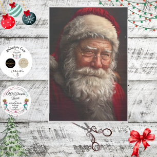 Santa Clause Decoupage Tissue Paper