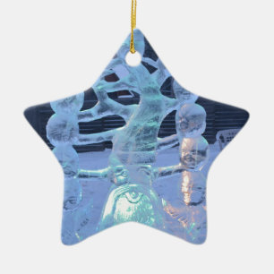 Santa Clause Faces Funny Christmas Holiday Ceramic Tree Decoration