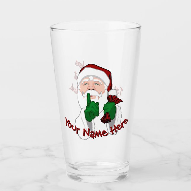 Santa Clause Glasses Personalised Christmas Decor (Front)