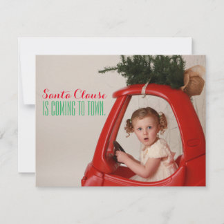 Santa Clause is Coming to Town Christmas Card