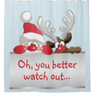 Santa Clause Is Coming To Town Shower Curtain