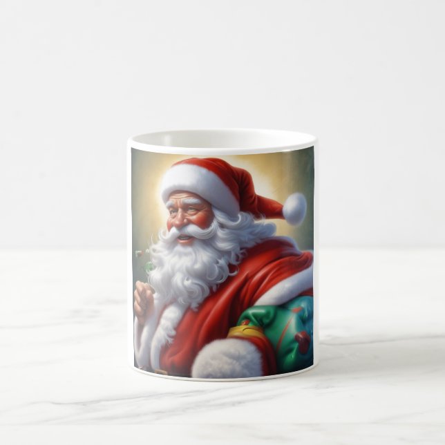 Santa Clause Merry Christmas Happy New Year Coffee Mug (Center)