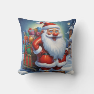 Santa Clause Merry Christmas Happy New Year Cushion