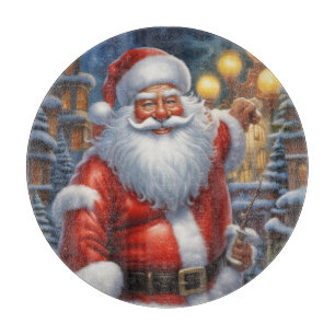 Santa Clause Merry Christmas Happy New Year Cutting Board