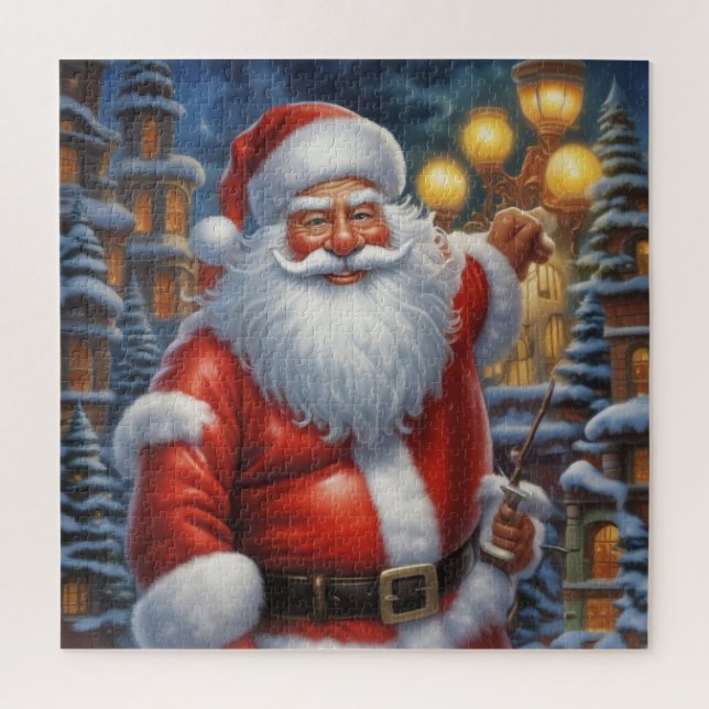 Santa Clause Merry Christmas Happy New Year Jigsaw Puzzle (Vertical)