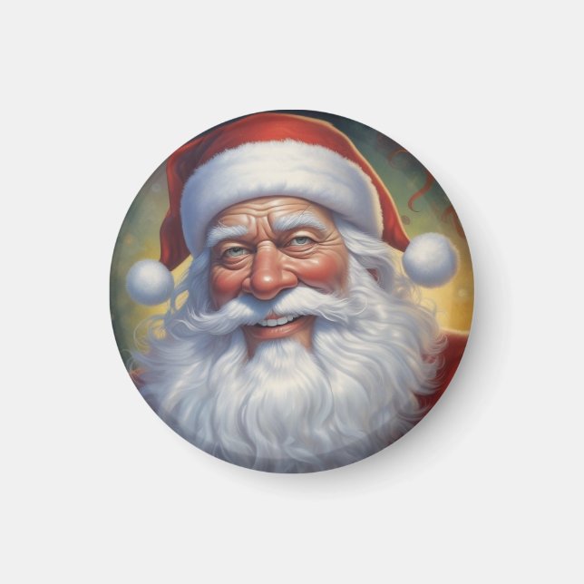 Santa Clause Merry Christmas Happy New Year Magnet (Front)
