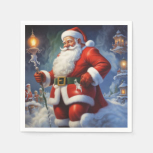 Santa Clause Merry Christmas Happy New Year Napkin