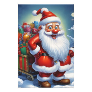 Santa Clause Merry Christmas Happy New Year Photo Print