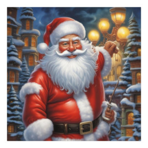 Santa Clause Merry Christmas Happy New Year Photo Print