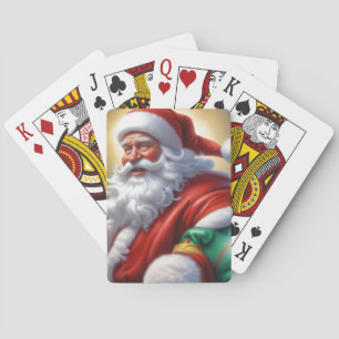 Santa Clause Merry Christmas Happy New Year Playing Cards