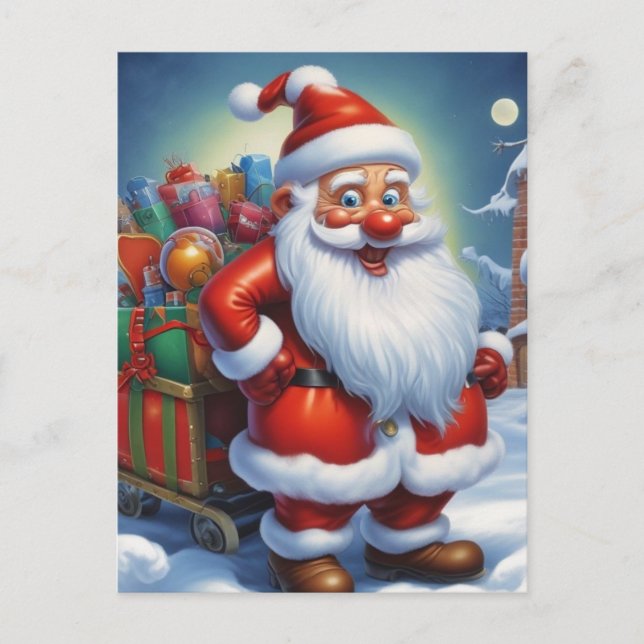 Santa Clause Merry Christmas Happy New Year Postcard (Front)