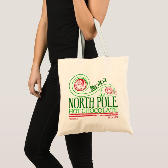 Santa Clause North Pole Hot Chocolate Tote Bag (Front (Product))