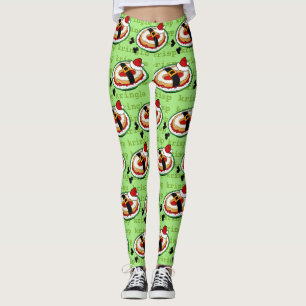 SANTA CLAUSE PASTRY CHRISTMAS HOLIDAY LEGGINGS