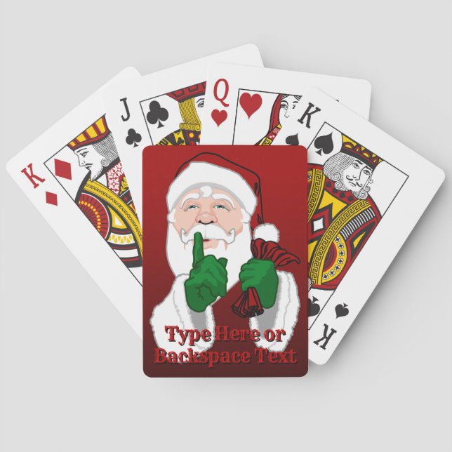 Santa Clause Playing Cards Personalised Cards (Back)