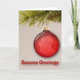 Santa Clause reflection Christmas Ornament Holiday Card