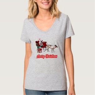 Santa clause spreading peace love on Christmas  T-Shirt