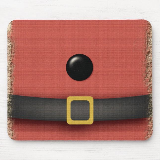 santa clause suit with belt buttons mouse mat (Front)