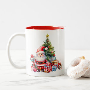 Santa Clause Two-Tone Coffee Mug