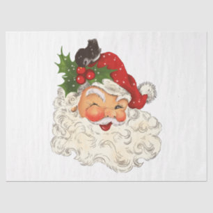 Santa Clause Vintage Antique Retro Decoupaging Tissue Paper