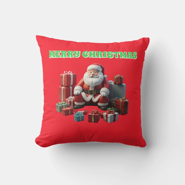 Santa Clause with gifts Cushion (Front)