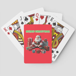 Santa Clause with gifts Playing Cards