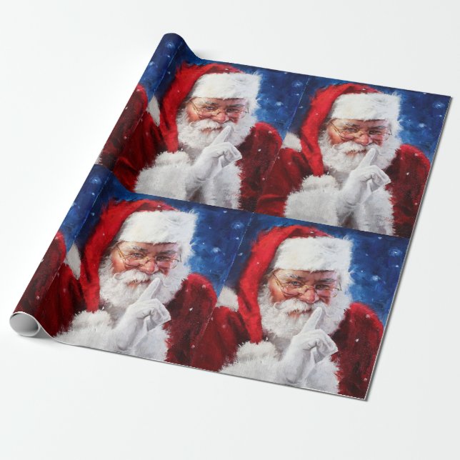 Santa Clause Wrapping Paper (Unrolled)