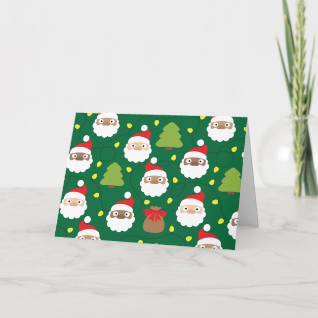 Santa Clauses Pattern Card (Front)