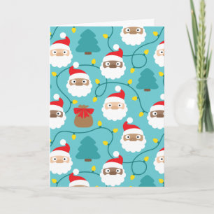 Santa Clauses Pattern Card