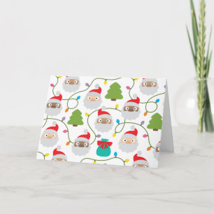 Santa Clauses Pattern Card