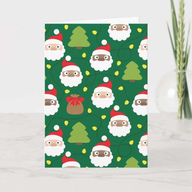 Santa Clauses Pattern Card (Front)